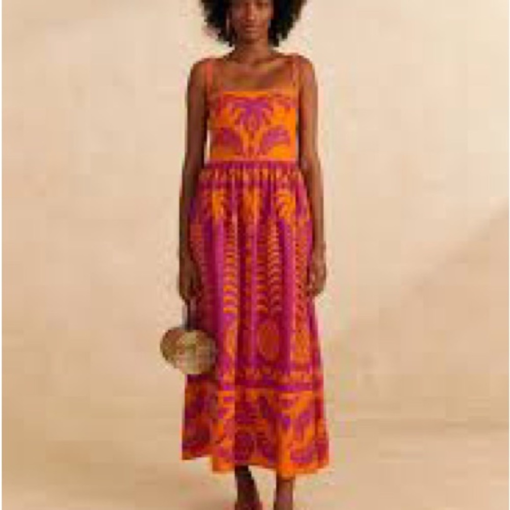 Farm Rio Pineapple Love cutout dress size large NWT